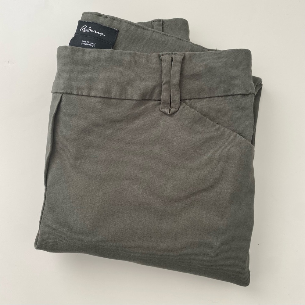 Reitmans The Iconic dark green ankle length skinny work pants trousers size 6